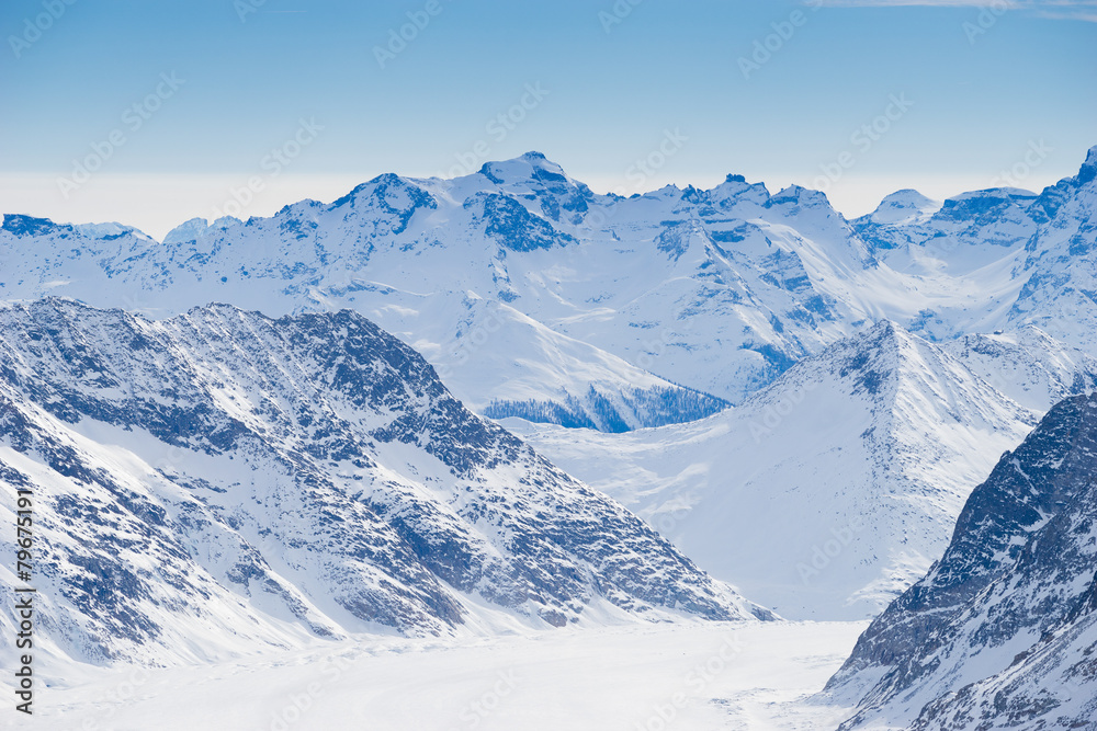 瑞士少女峰瑞士山，滑雪胜地