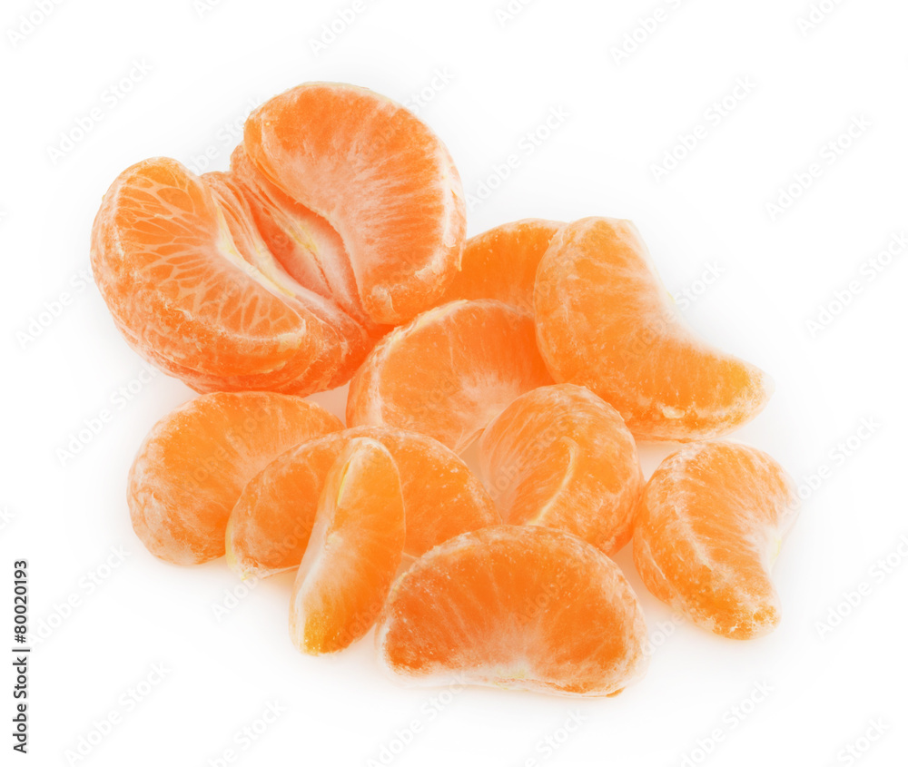 白底蜜橘或柑橘去皮