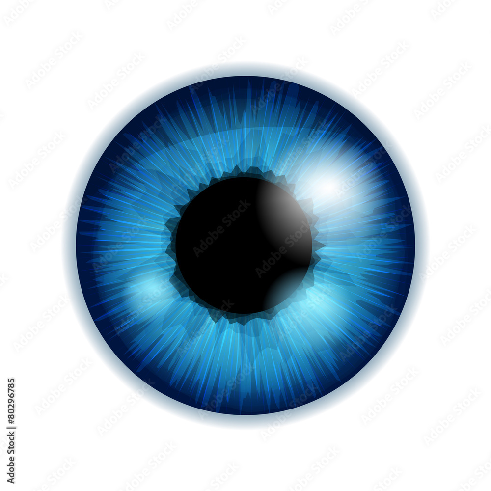 人眼虹膜瞳孔-蓝色。