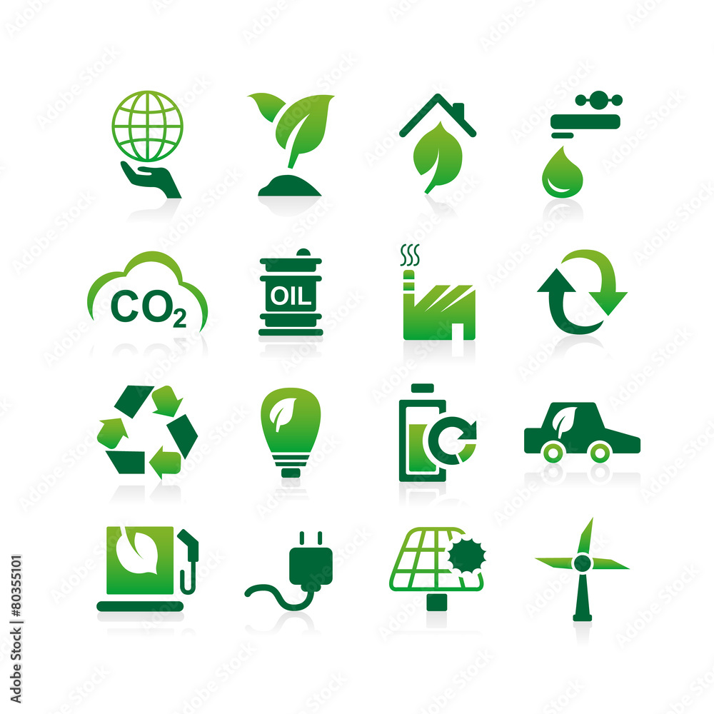 绿色环境ECO图标