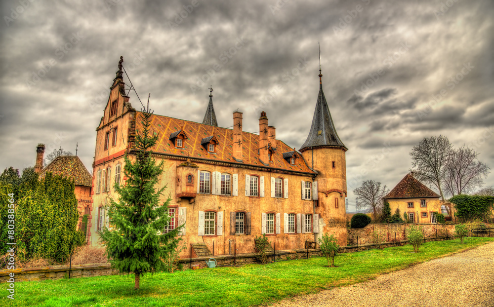 The Chateau dOsthoffen, a medieval castle in Alsace, France