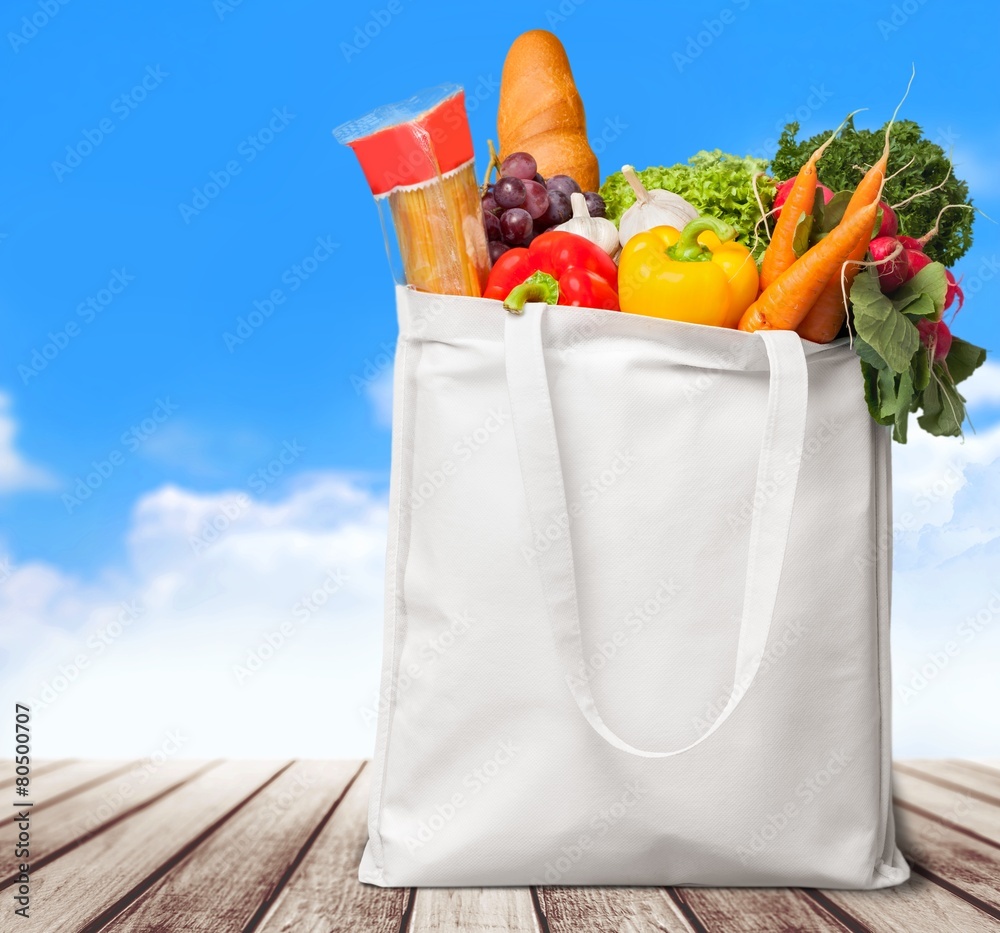 袋装健康食品/棕色杂货店摄影棚