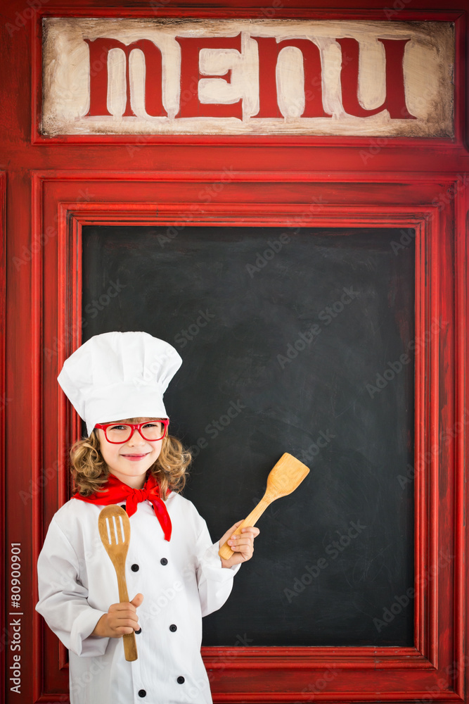 儿童厨师厨师。餐厅经营理念