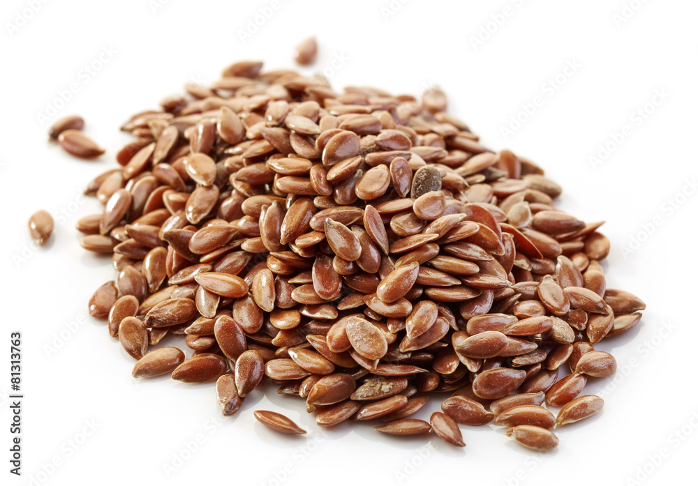 heap of flax seeds
