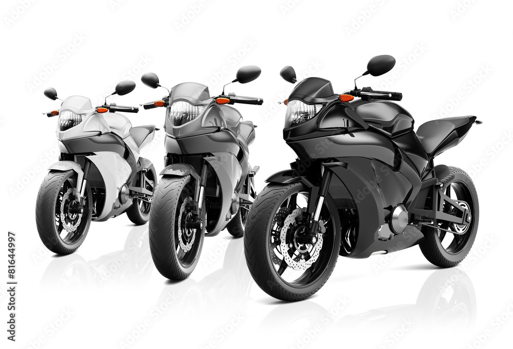 Motorcycle Motorbike Riding Rider Contemporary Shiny Concept