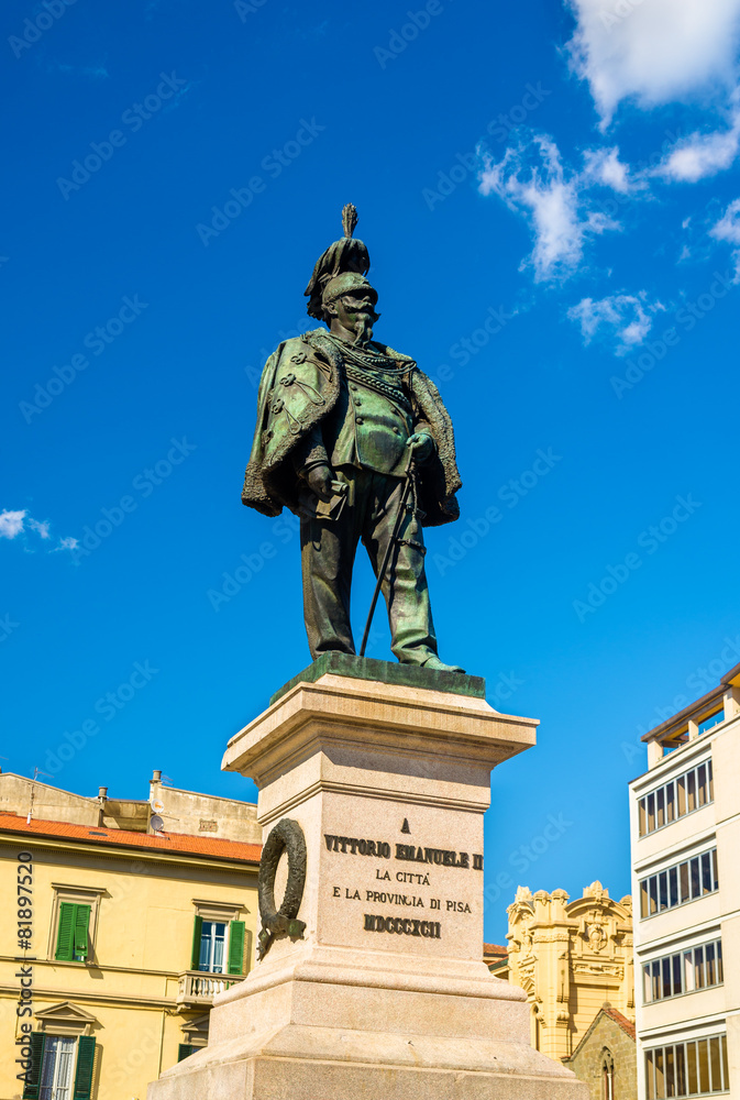 意大利比萨的维托里奥·埃马努埃莱二世雕像