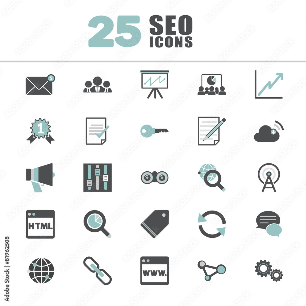 Search Engine Optimisation Information Content Icon Concept