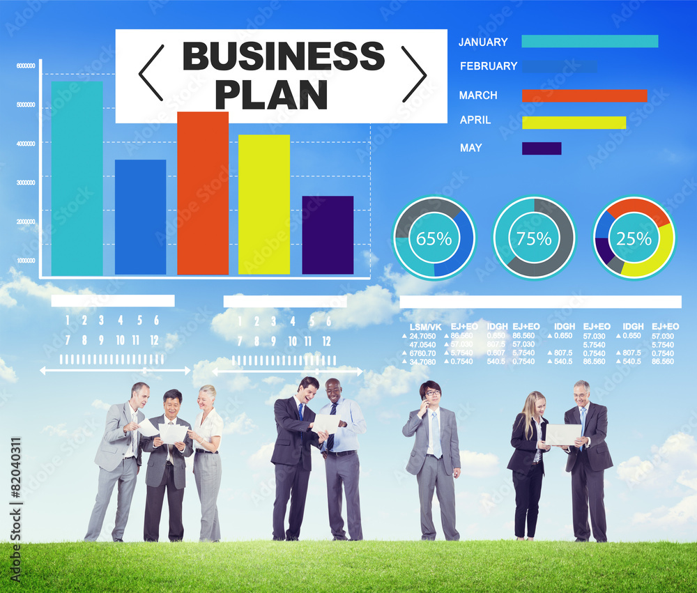 Business Plan Graph Brainstorming Strategy Idea Info Concept