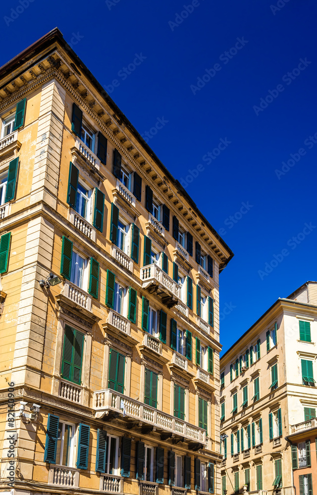 意大利热那亚市中心的建筑