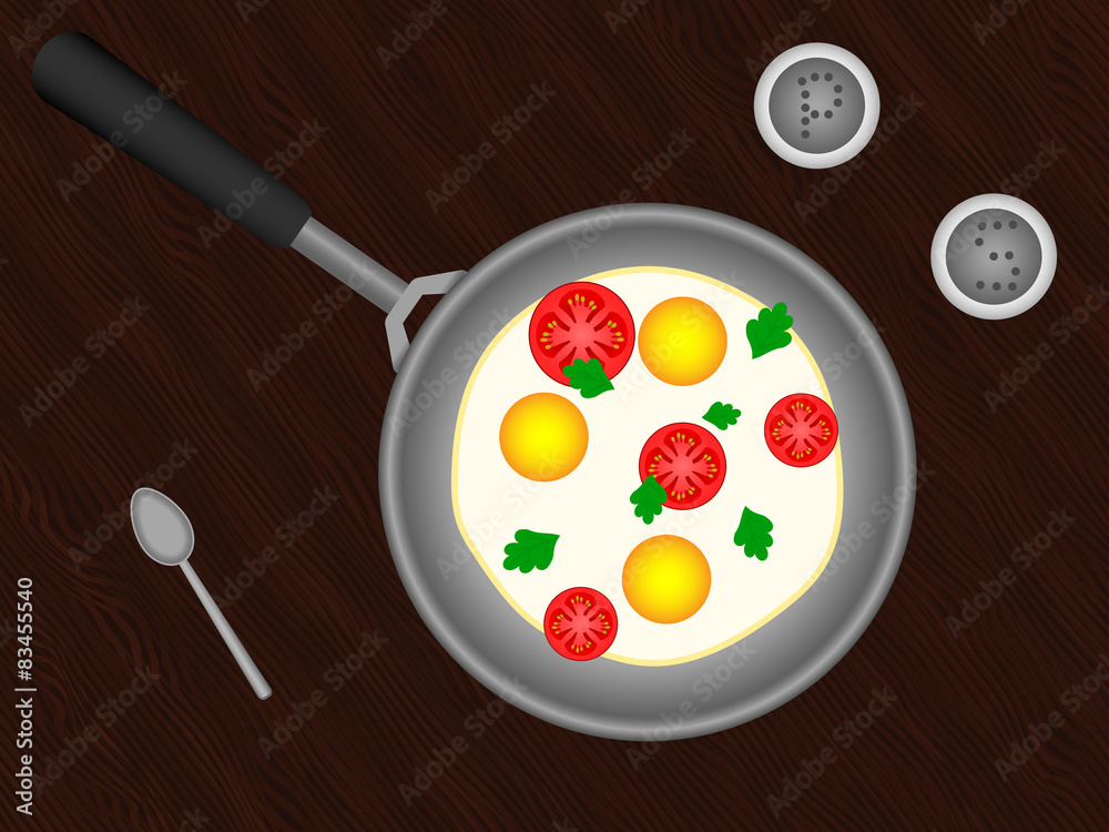 餐桌上的西红柿鸡蛋