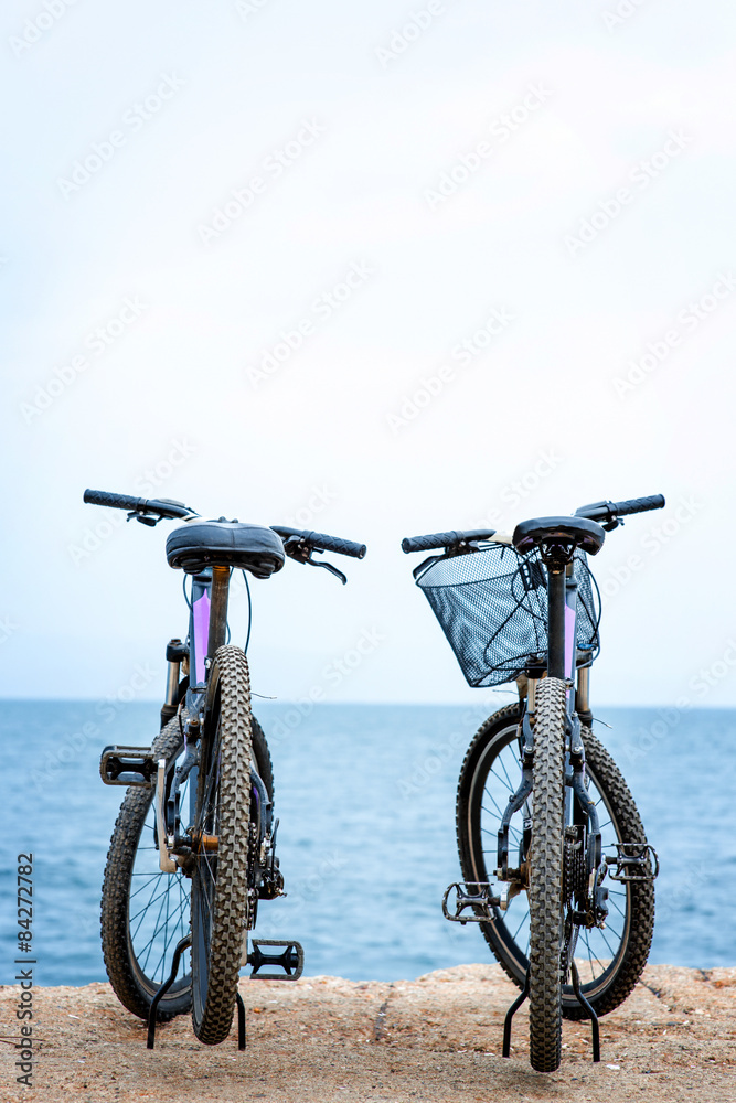 Two bicycles on the pier