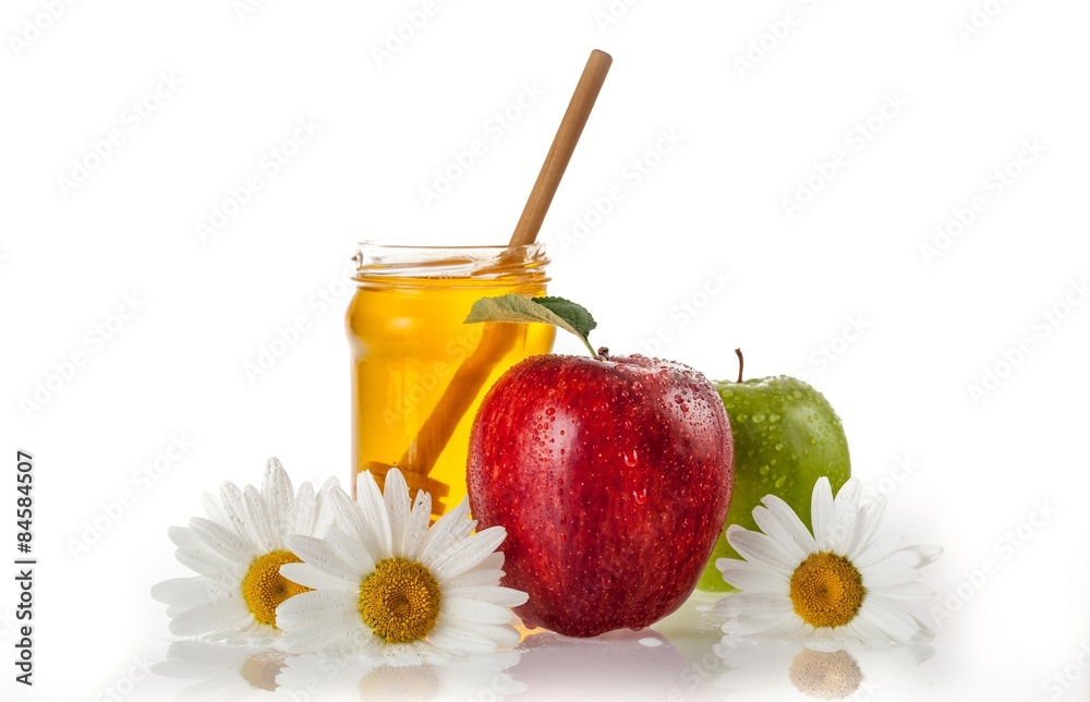 蜂蜜、苹果、水果。
