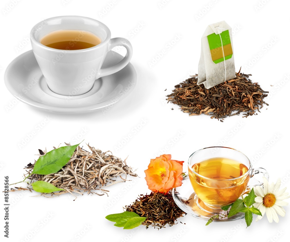 茶，绿茶，杯子。