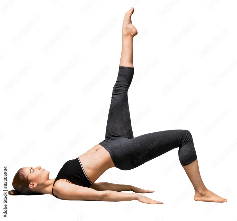 瑜伽，女人，伸展运动。