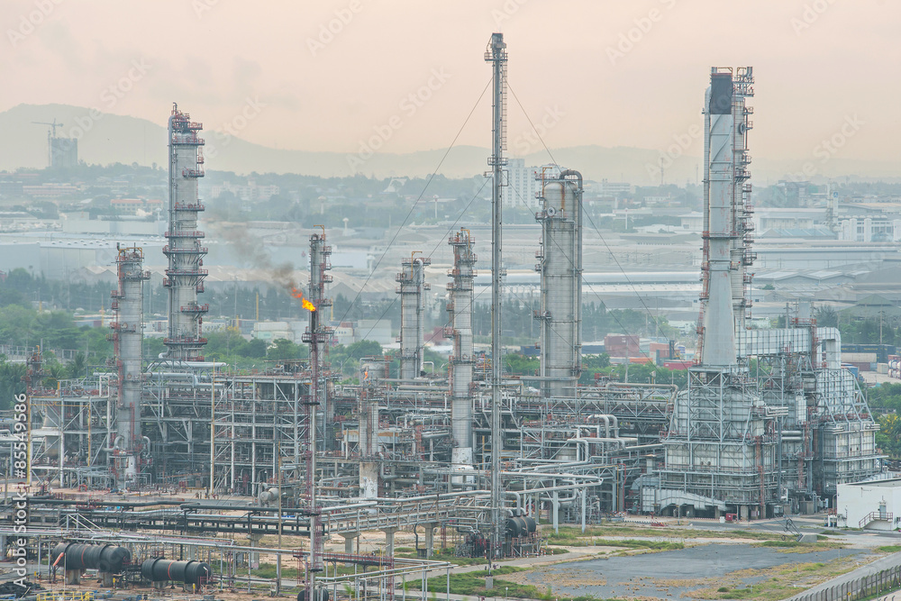 泰国炼油厂鸟瞰图