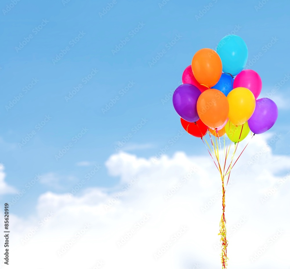 气球，生日，派对。