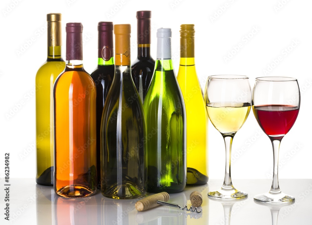 葡萄酒，酒瓶，酒瓶。
