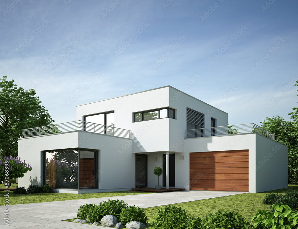 Moderne Villa mit车库2