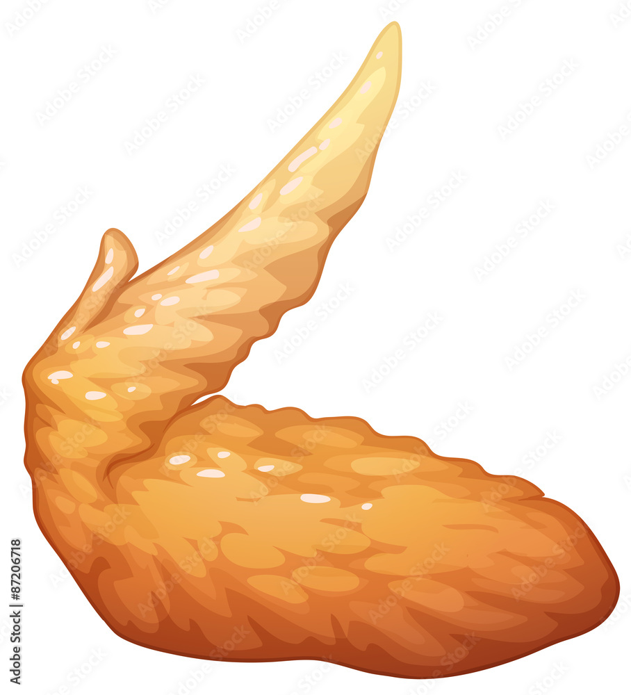 Single fried chicken wing