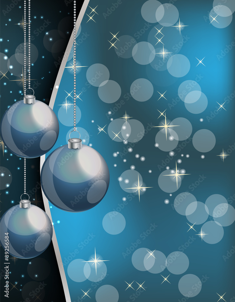 抽象美圣诞节和新年背景。矢量插图