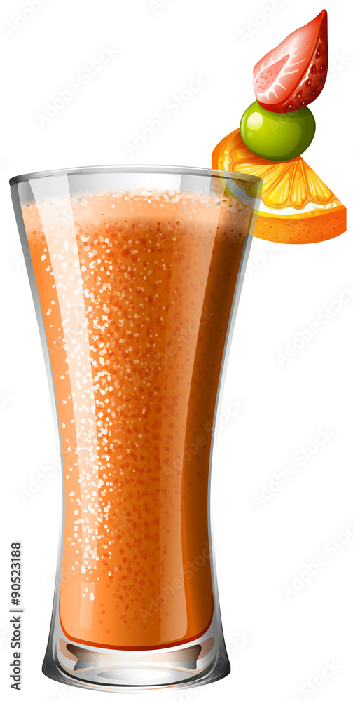 Smoothie cocktail with fruits