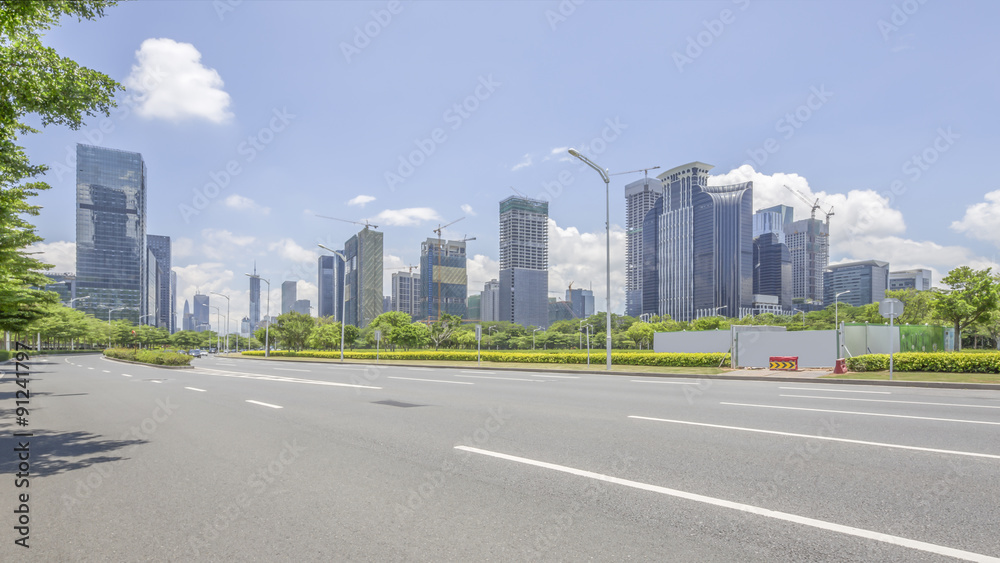 空沥青路与中国现代城市深圳