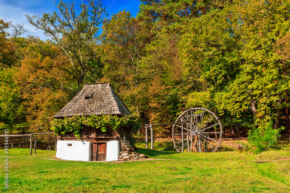 Traditional peasant house,Astra Ethnographic village museum,Sibiu,Romania,Europe