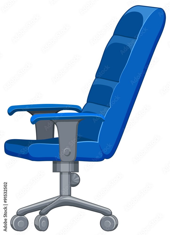 蓝色办公椅