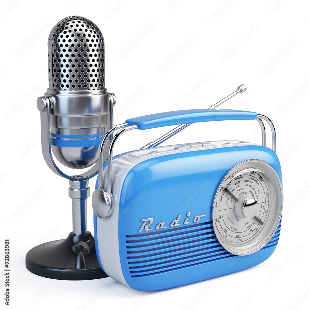Microphone and retro radio