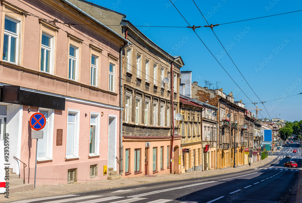 波兰卢布林历史中心的街道