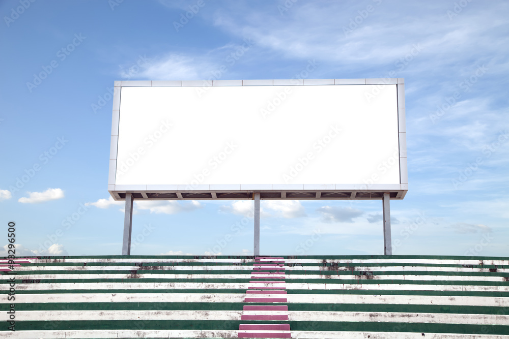 体育场内用于广告的空白色数字广告牌屏幕