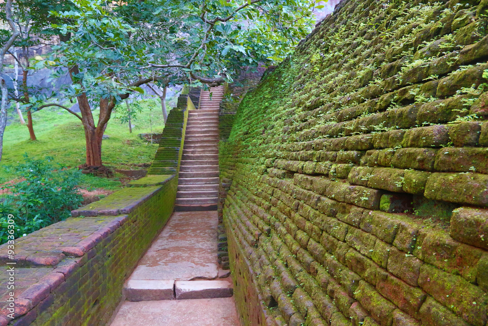 Sigiriya狮子城堡的楼梯