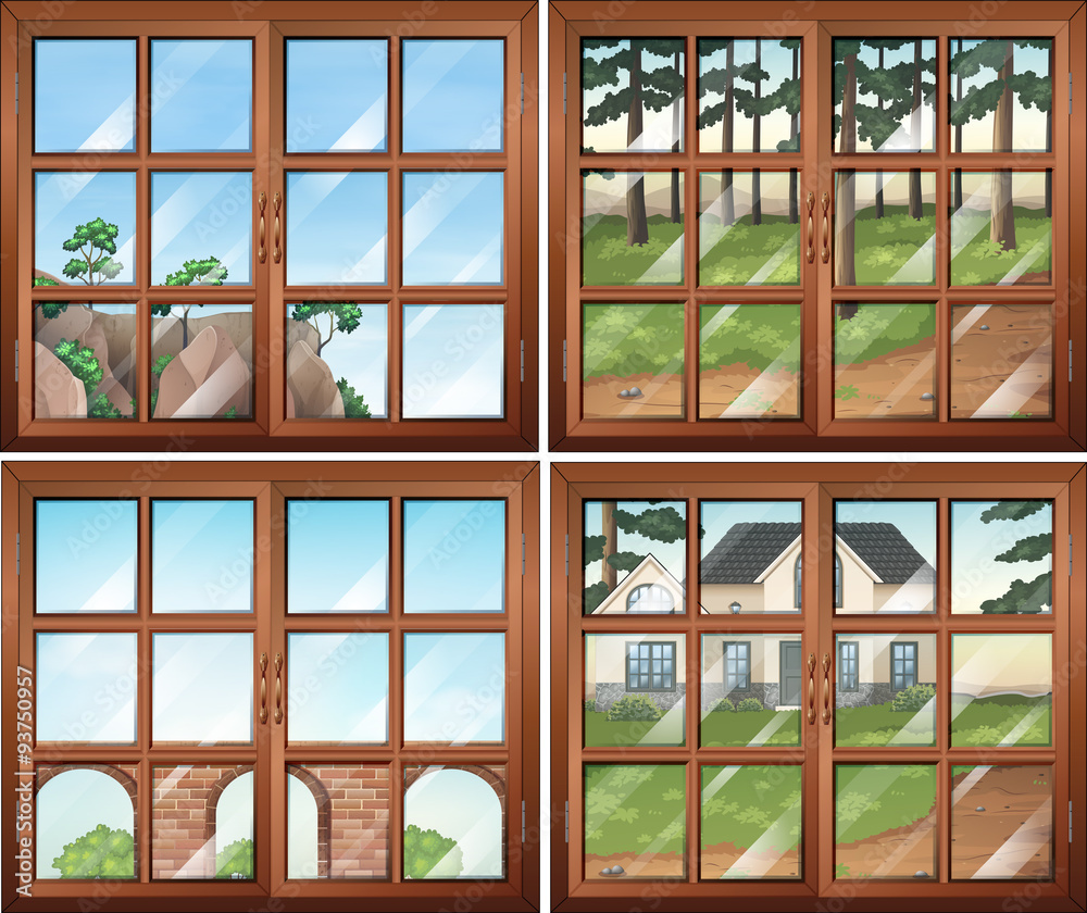 Four scene from windows