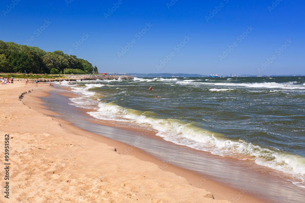 夏季波罗的海海滩，波兰