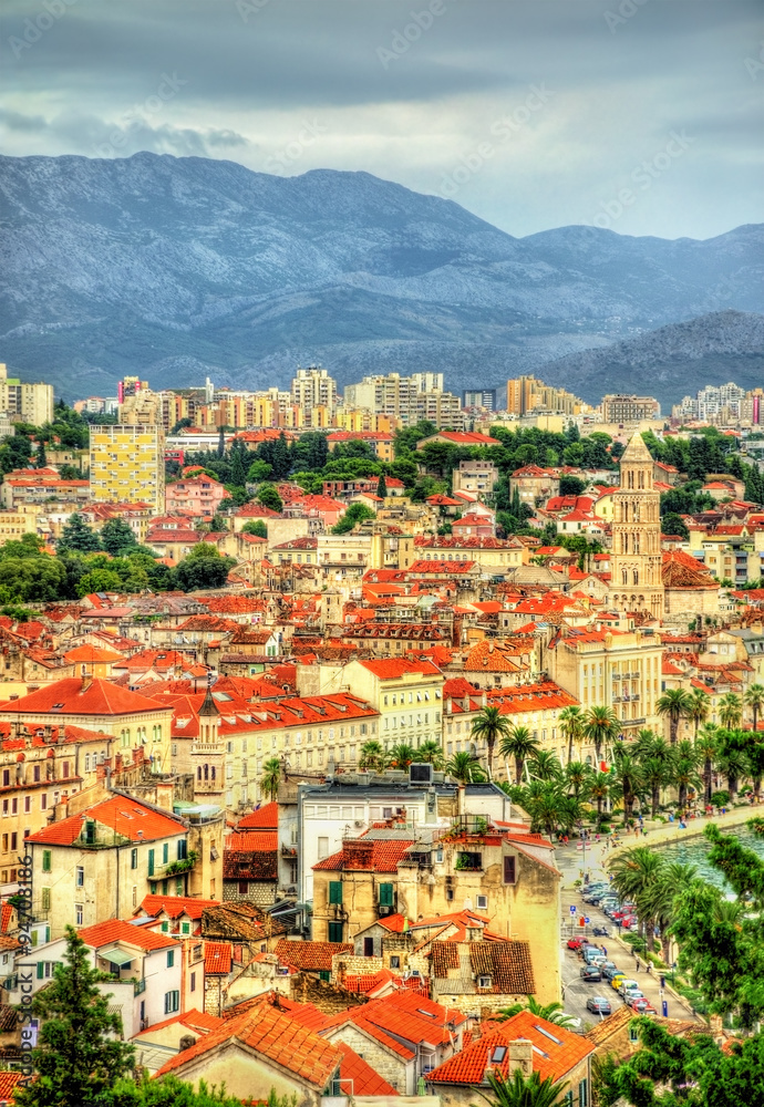 View of Split, the second-largest city of Croatia