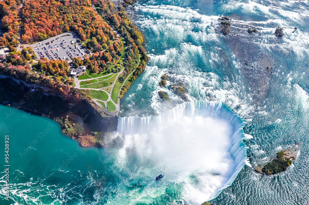 加拿大尼亚加拉瀑布鸟瞰图