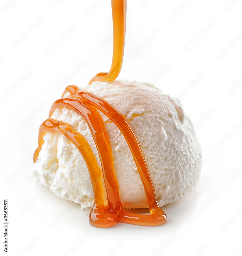 焦糖酱冰淇淋