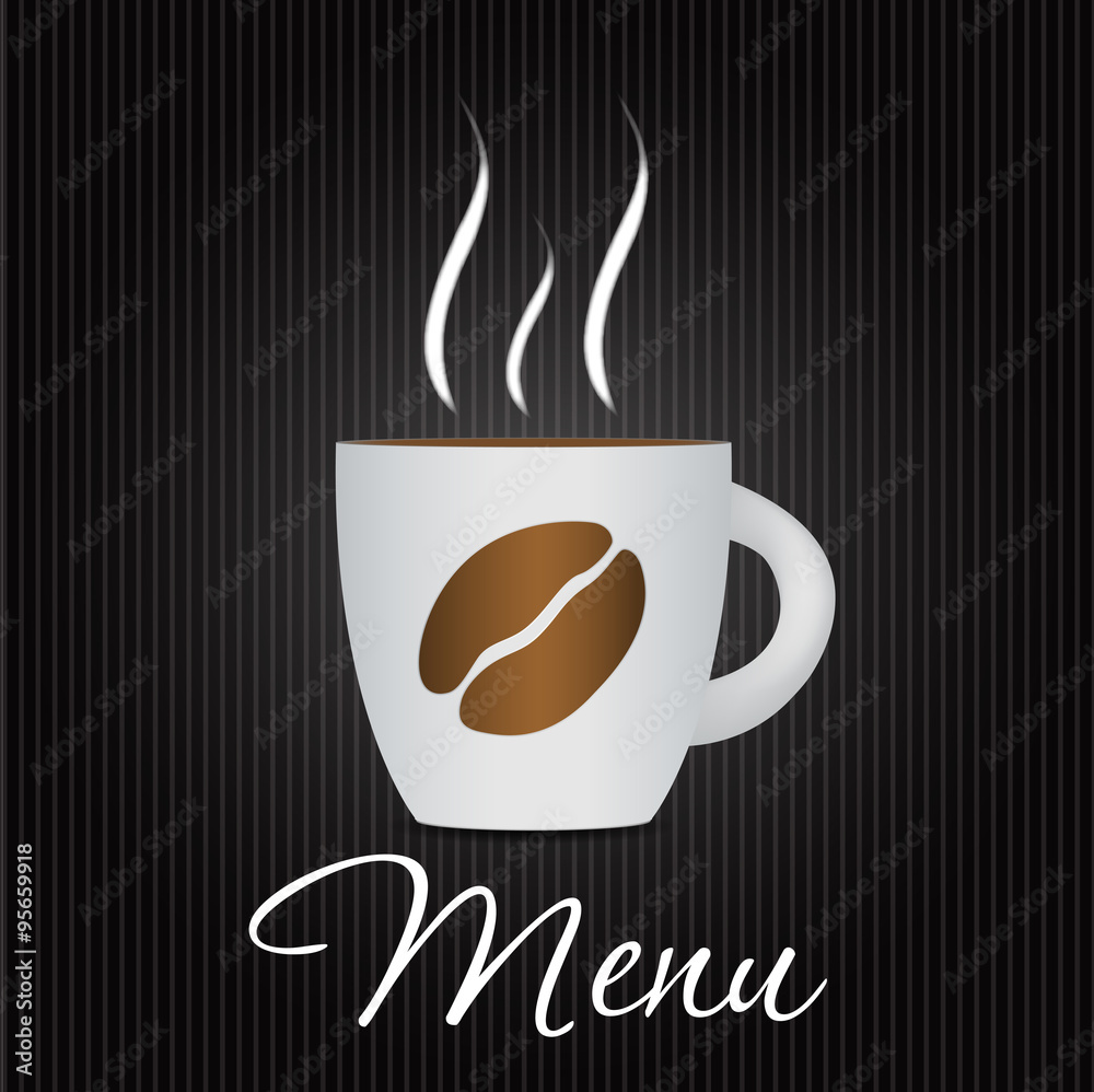 Black Coffee Background. Photo-Realistic Vector