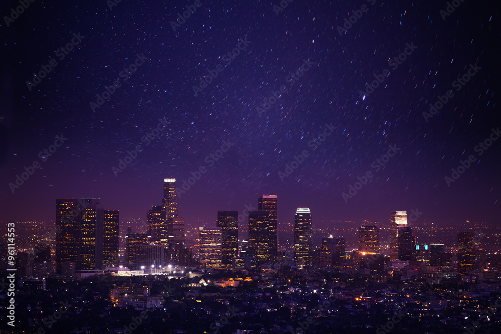 美丽的美国洛杉矶夜景