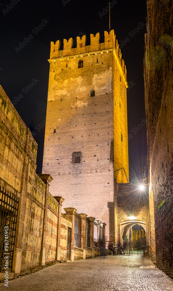 Tower of Castelvecchio castle in Verona - Italy