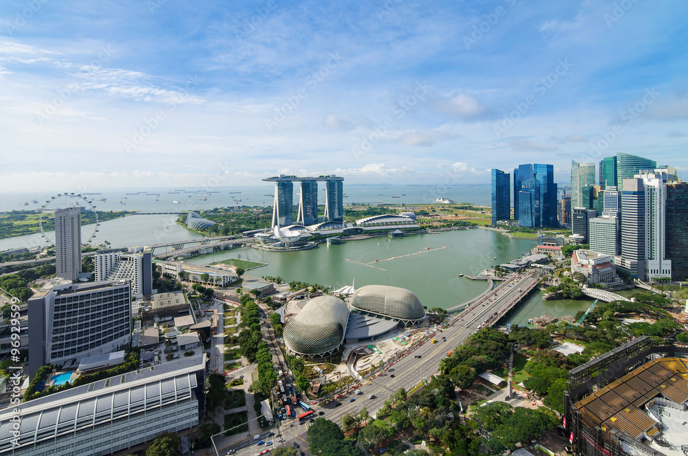 新加坡城市空中美景