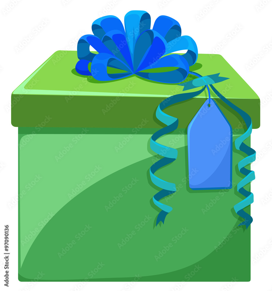 蓝丝带礼品盒