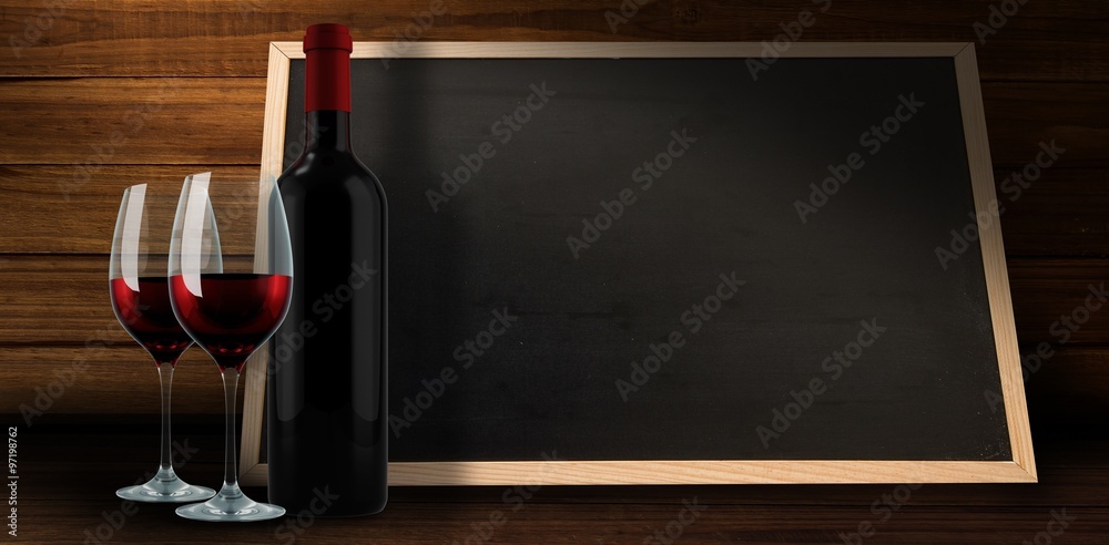 红葡萄酒的合成图像