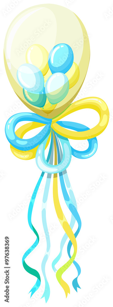 Yellow and blue balloons