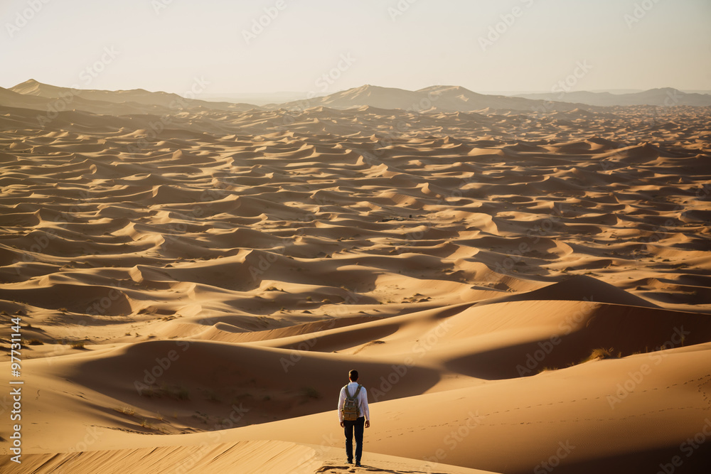 迷失在沙丘中的人