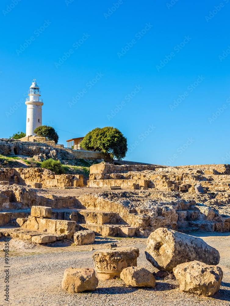 灯塔和帕福斯考古公园景观-塞浦路斯