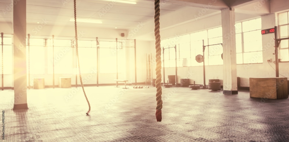 Exercise ropes hanging and equipment