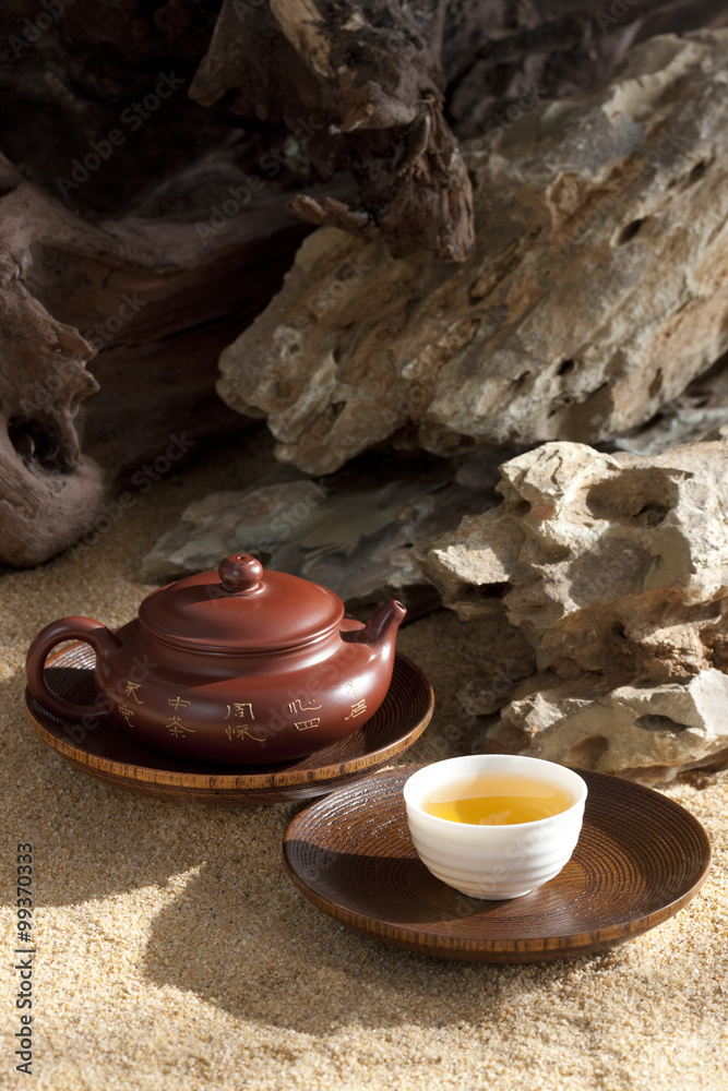 Close-up of traditional tea set　