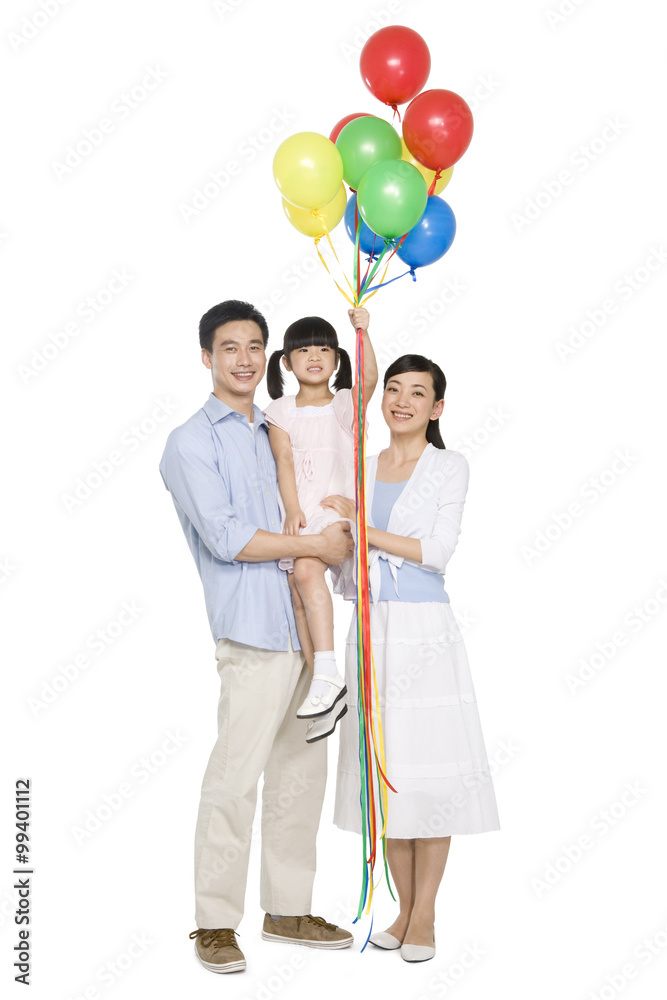 气球家庭肖像