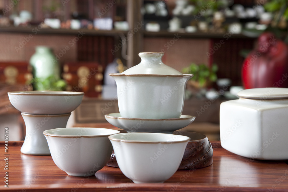 中国传统茶具特写
